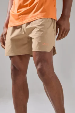 boohooMAN Man Active Ripstop Neon Logo Regular Fit 5inch Short | UK| Shorts