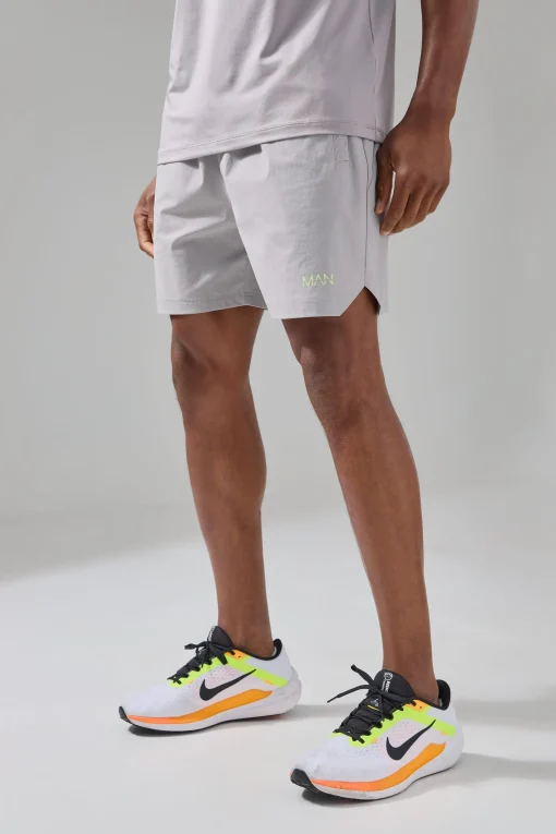 boohooMAN Man Active Ripstop Neon Logo Regular Fit 5inch Short | UK| Shorts