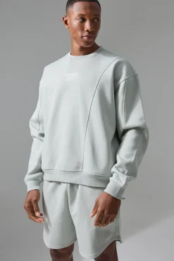 boohooMAN Man Active Training Dept Boxy Sweatshirt Short Tracksuit | UK| Tracksuits