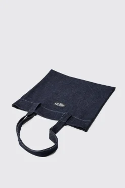 boohooMAN Man Branded Denim Tote Bag | UK| Bags & Wallets