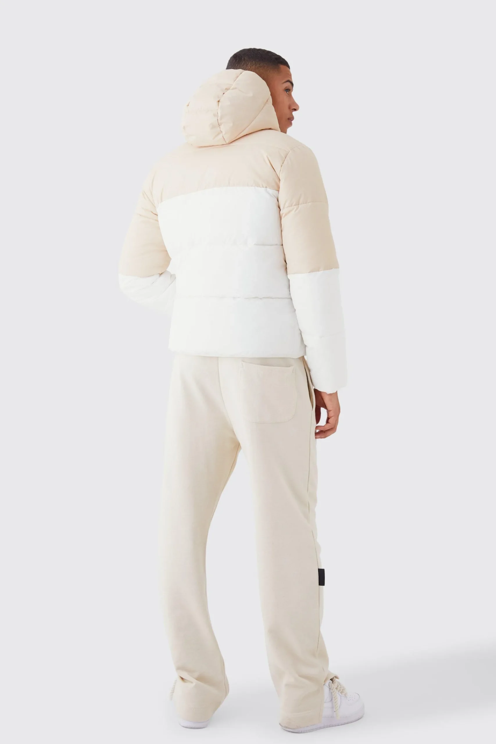 boohooMAN Man Colour Block Quilted Puffer With Hood | UK| Coats & Jackets