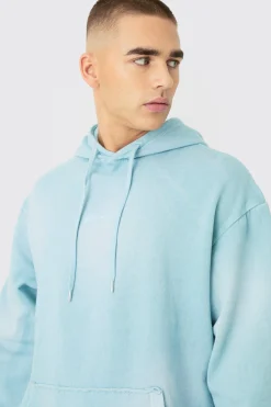 boohooMAN Man Embroidery Oversized Sun Bleached Wash Hooded Tracksuit | UK| Tracksuits