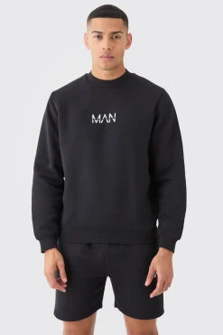 boohooMAN Man Extended Neck Sweatshirt Short Tracksuit | UK| Tracksuits