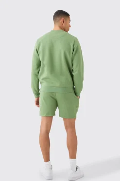 boohooMAN Man Extended Neck Sweatshirt Short Tracksuit | UK| Tracksuits