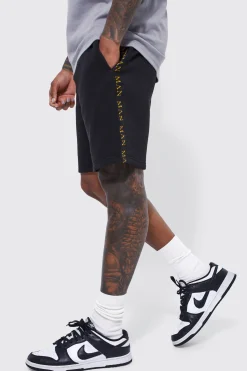 boohooMAN Man Gold Slim Fit Taping Shorts | UK| Shorts