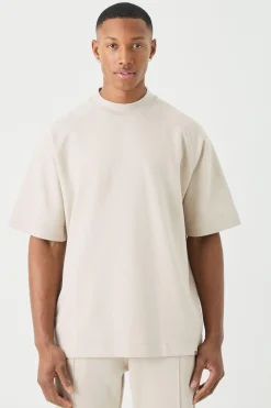 Man Oversized Extended Neck Raglan Heavy Interlock T-shirt | UK^boohooMAN Hot