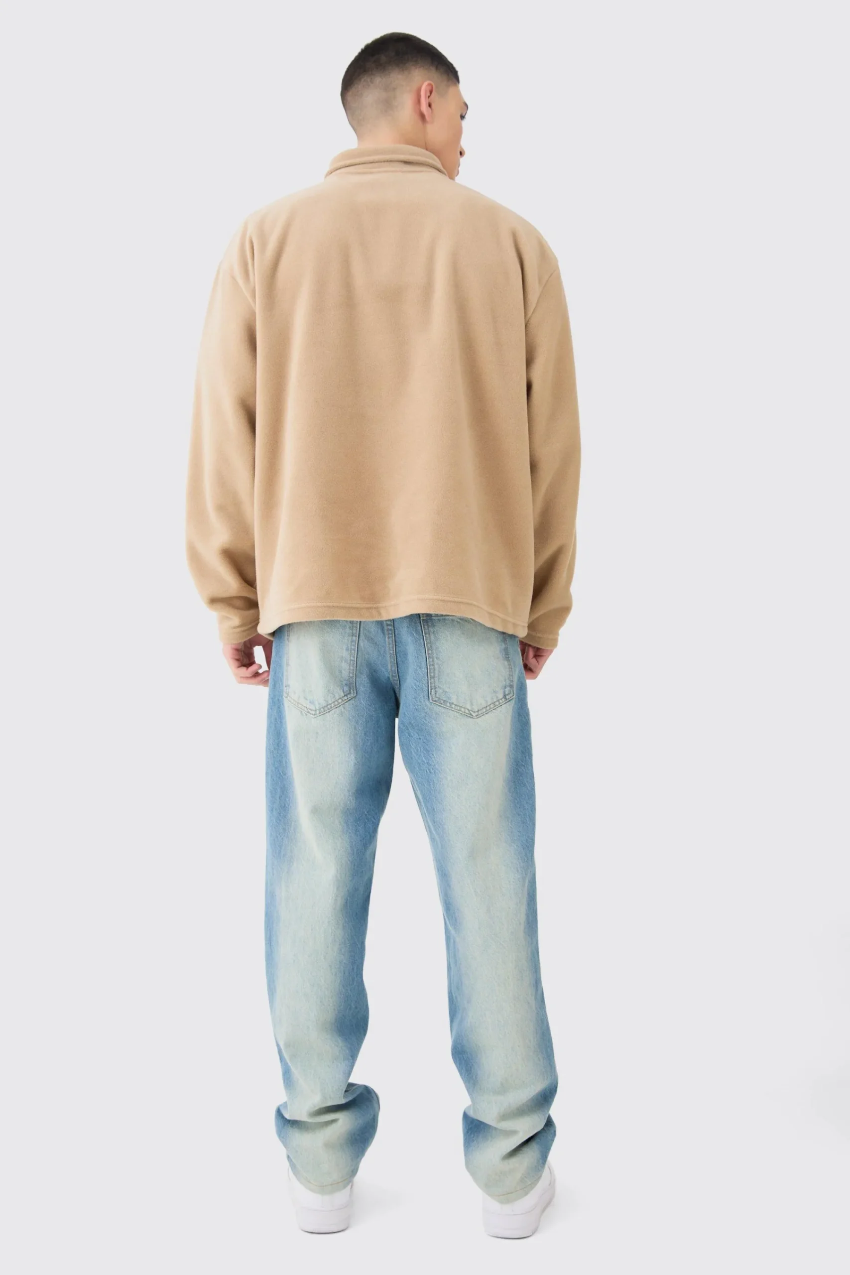 boohooMAN Man Oversized Fleece Rugby Polo | UK| Hoodies & Sweatshirts