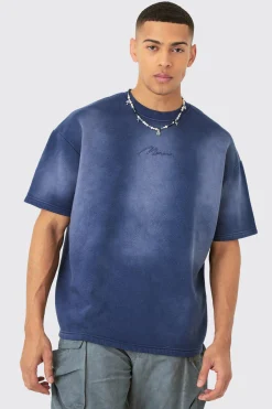 boohooMAN Man Oversized Half Sleeve Sun Bleach Sweatshirt | UK| Hoodies & Sweatshirts