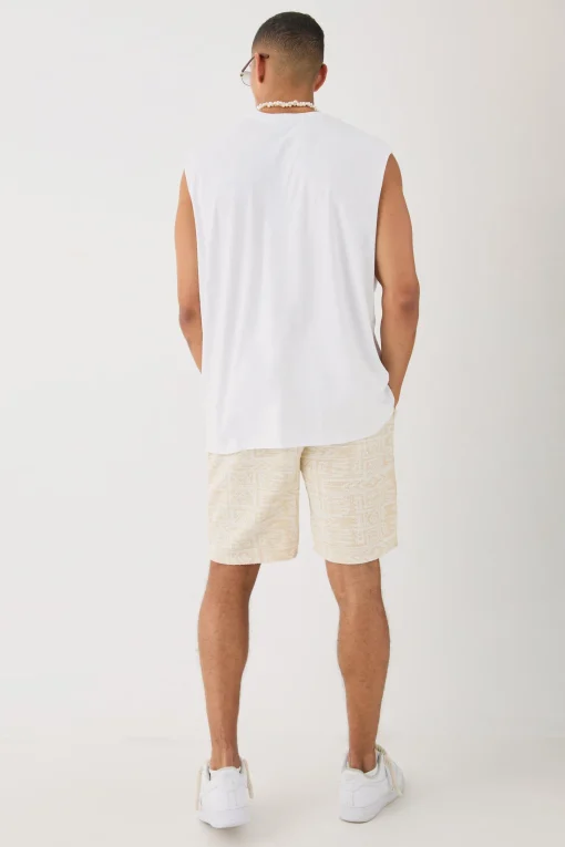 Man Oversized Tank And Jacquard Shorts Set | UK^boohooMAN Best