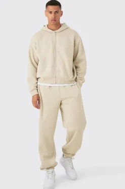 boohooMAN Man Oversized Zip Through Hooded Tracksuit | UK| Tracksuits