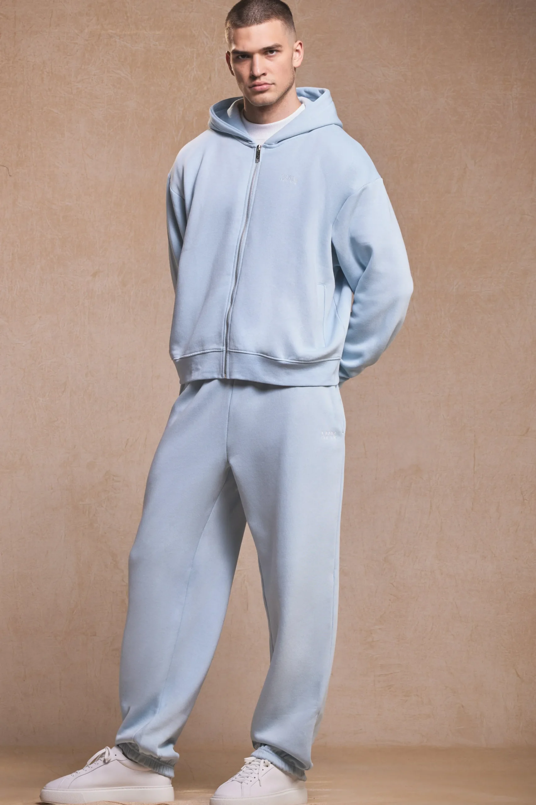 boohooMAN Man Oversized Zip Through Hooded Tracksuit | UK| Tracksuits