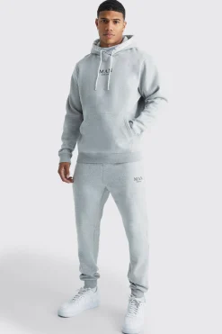 boohooMAN Man Roman Hooded Rib Tracksuit | UK| Tracksuits