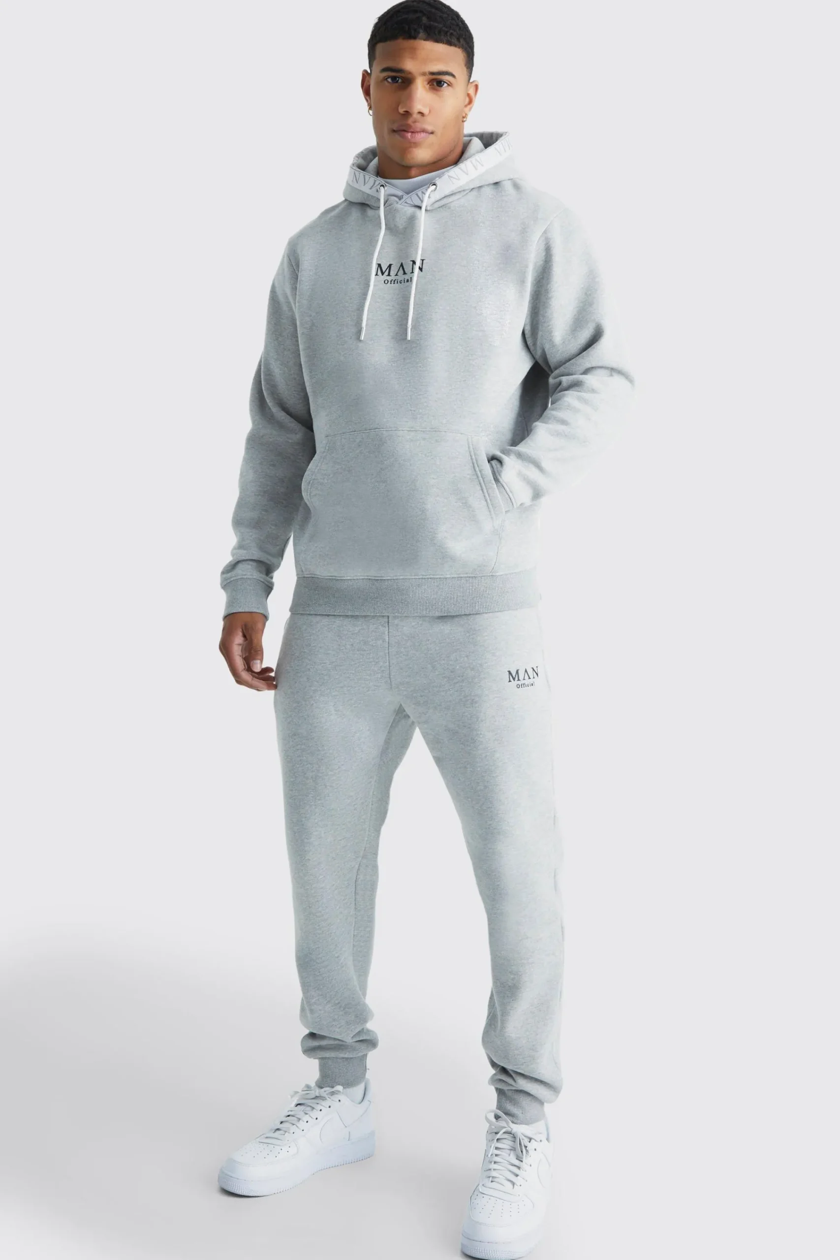 boohooMAN Man Roman Hooded Rib Tracksuit | UK| Tracksuits