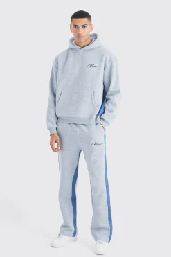 boohooMAN Man Signature Denim Gusset Tracksuit | UK| Tracksuits