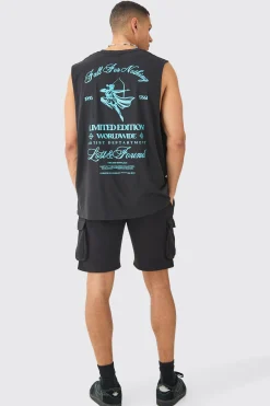 boohooMAN Man Signature Loose Fit Mid Length Cargo Short | UK| Shorts