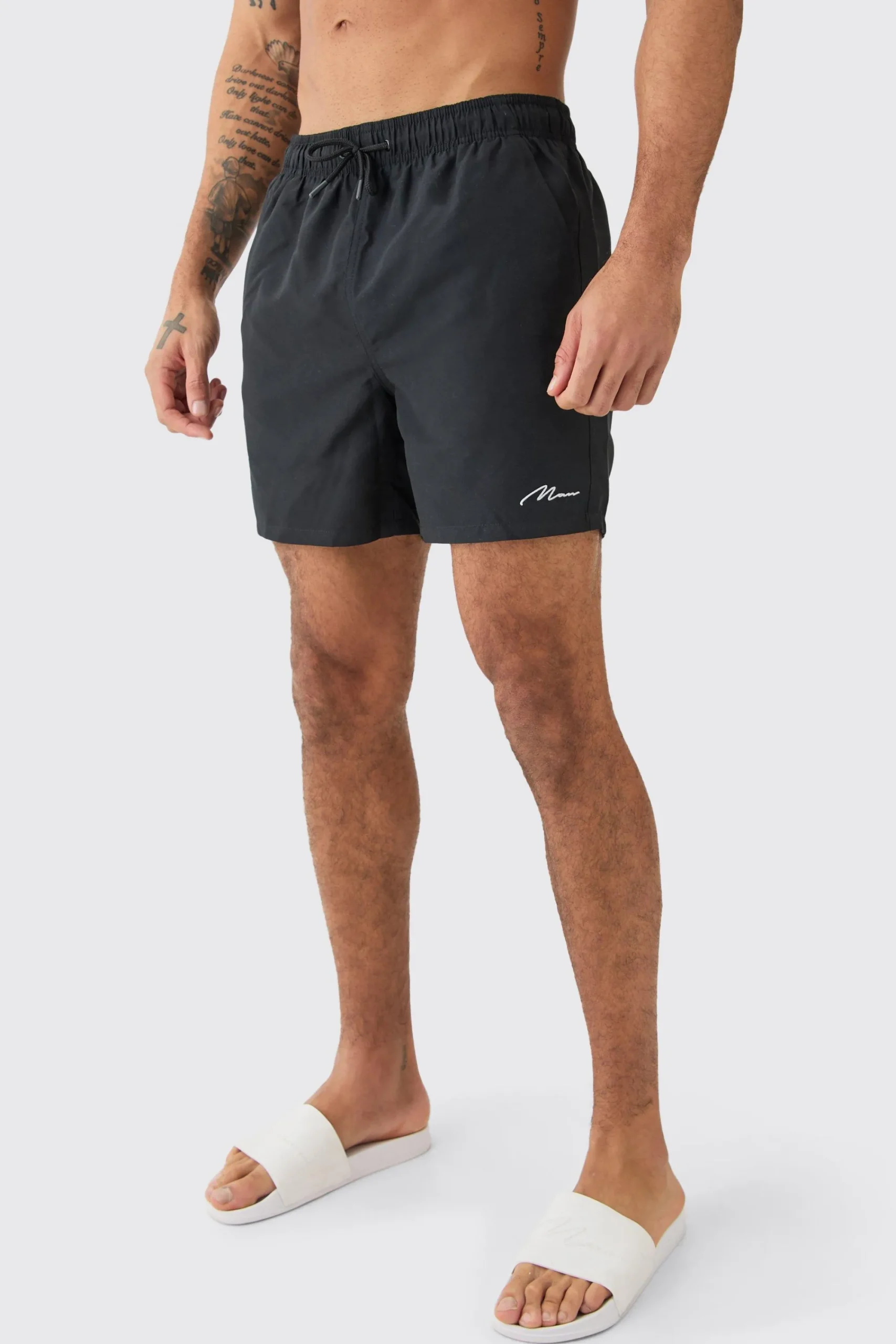 boohooMAN Man Signature Mid Length 3 Pack Swim Short | UK| Shorts