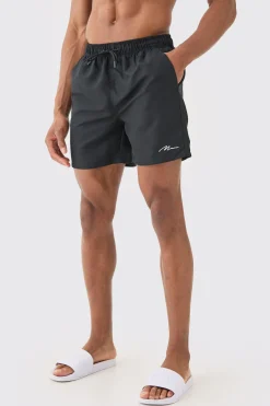 boohooMAN Man Signature Mid Length 2 Pack Swim Short | UK| Shorts