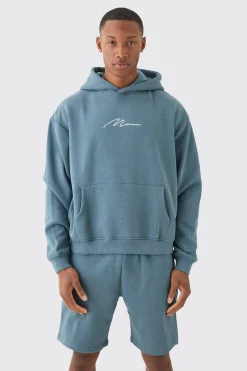 boohooMAN Man Signature Oversized Boxy Loose Short Tracksuit | UK| Tracksuits