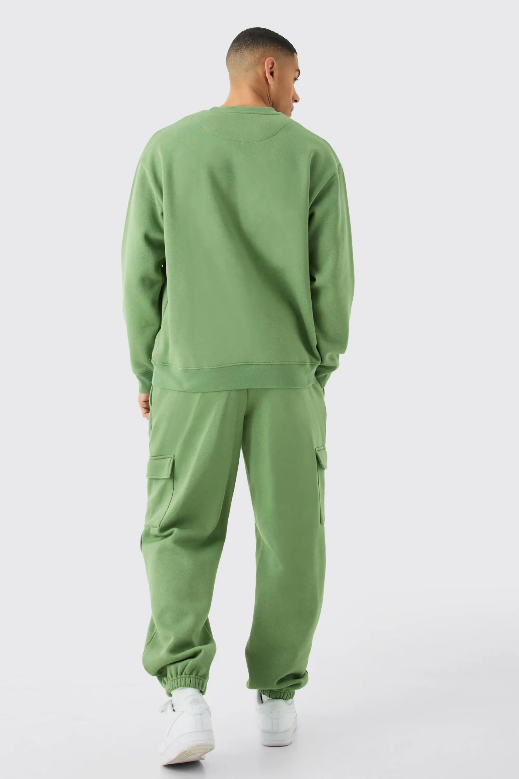 boohooMAN Man Signature Oversized Sweatshirt Cargo Tracksuit | UK| Tracksuits