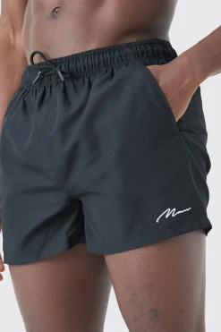 boohooMAN Man Signature Short Length Swim Short | UK| Shorts