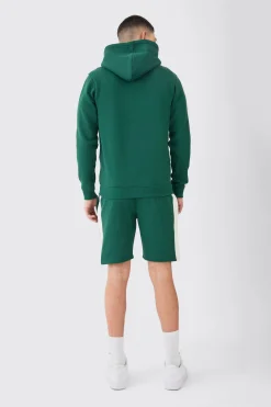 boohooMAN Man Signature Slim Zip Through Colour Block Short Tracksuit | UK| Tracksuits