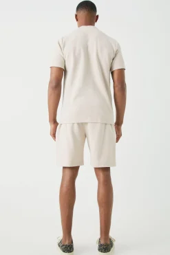 Man Slim Fit Extended Neck Heavy Interlock T-shirt | UK^boohooMAN Clearance