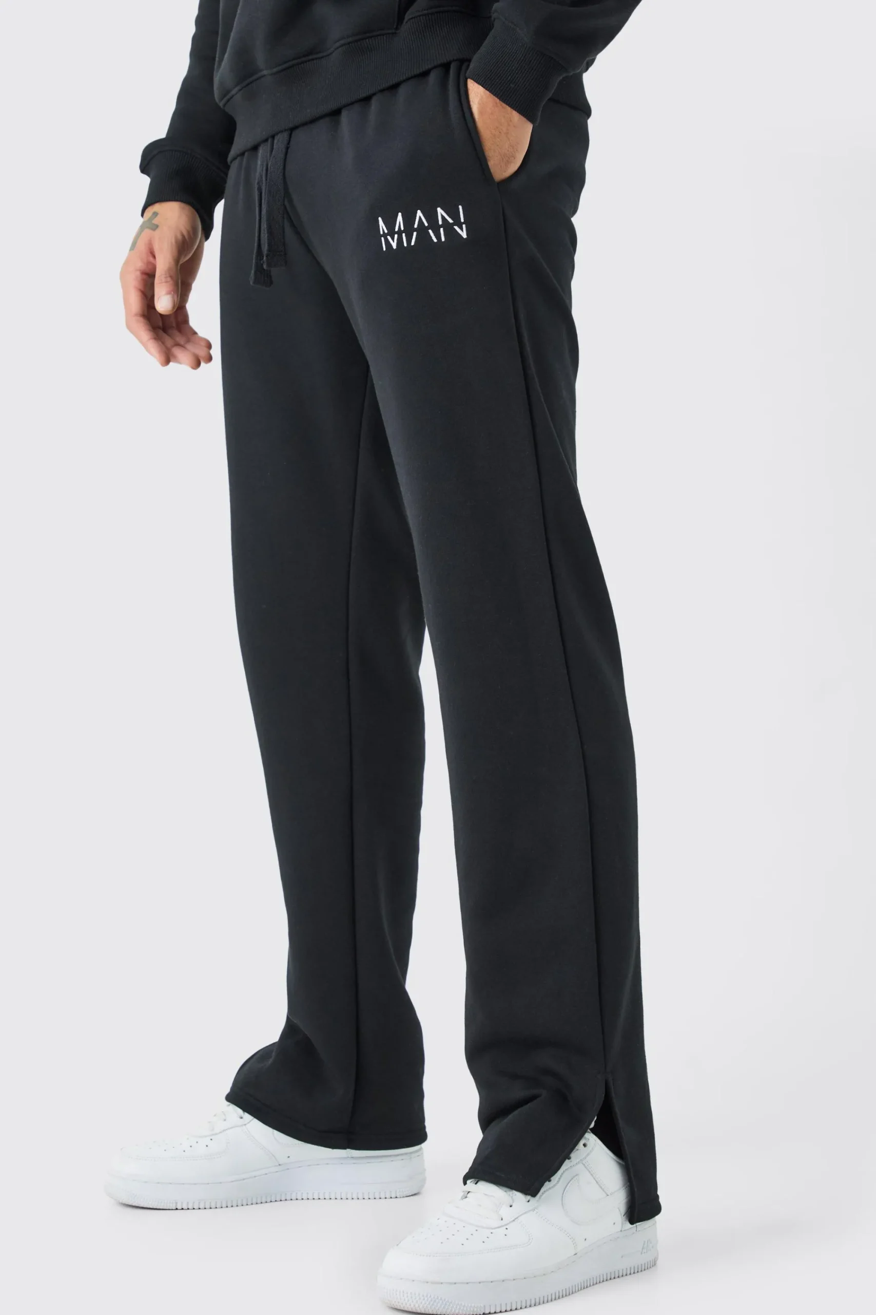 boohooMAN Man Split Hem Jogger | UK| Trousers|Joggers