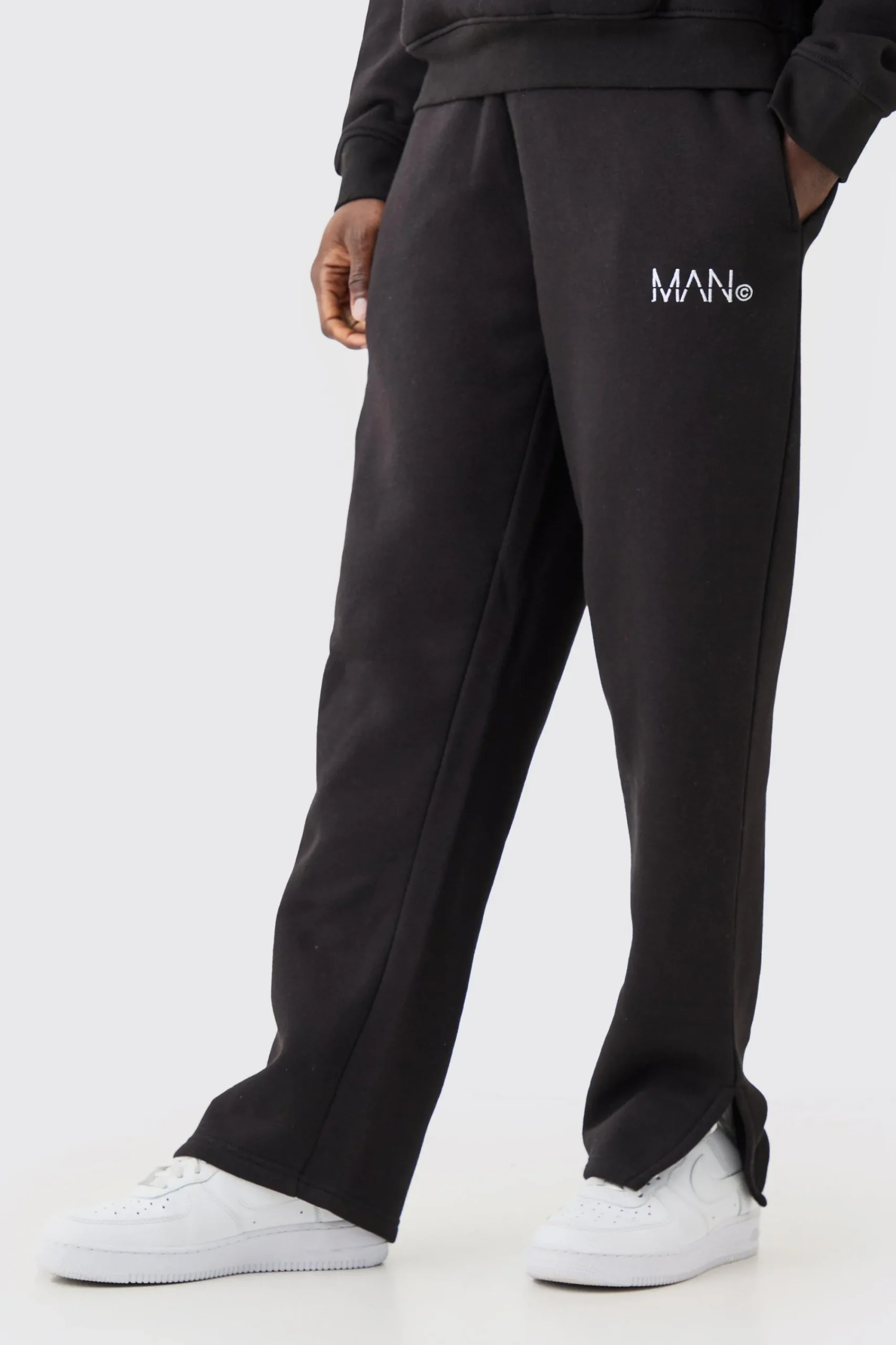 boohooMAN Man Split Hem Jogger | UK| Trousers|Joggers