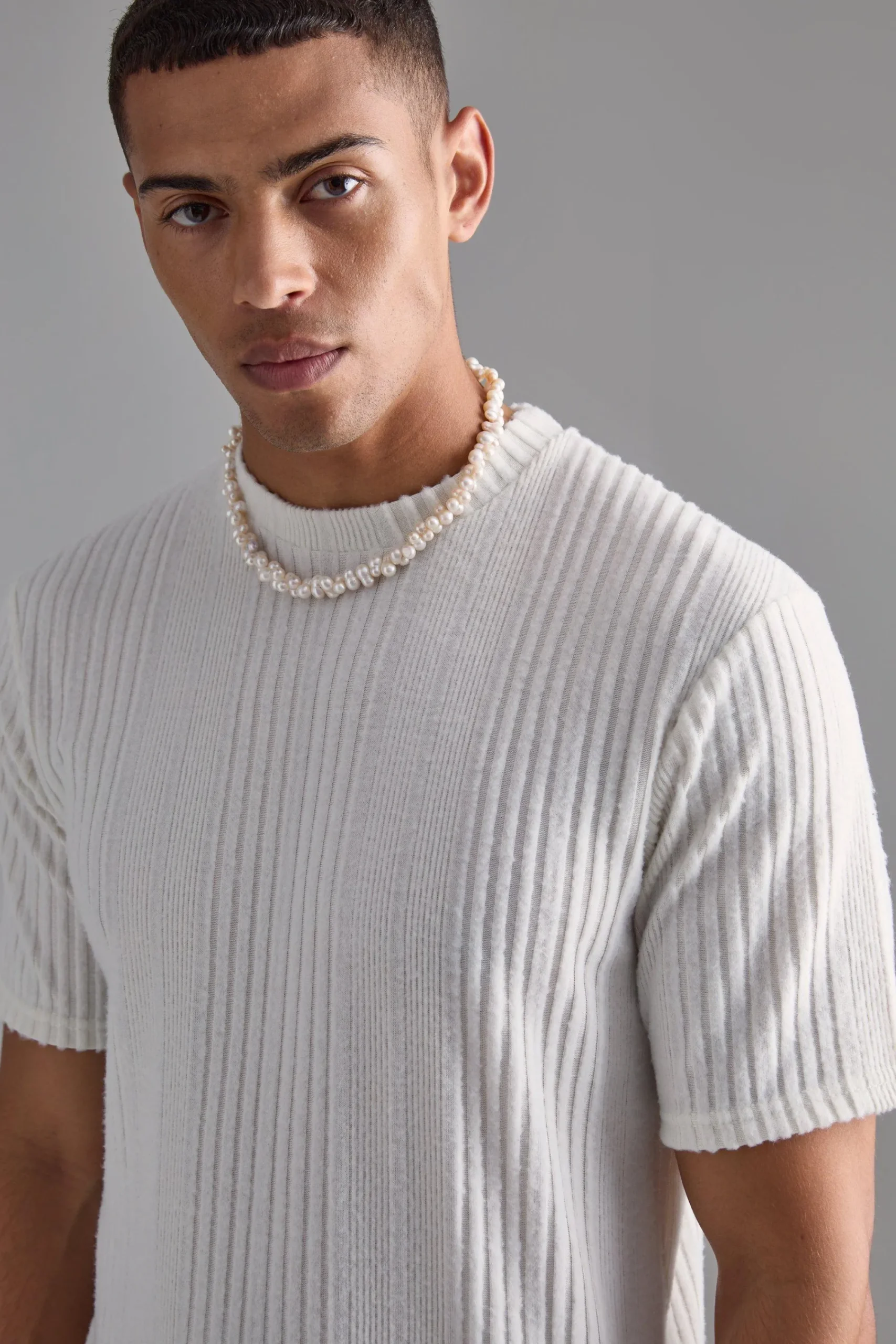 Marl Brushed Rib T-shirt | UK^boohooMAN