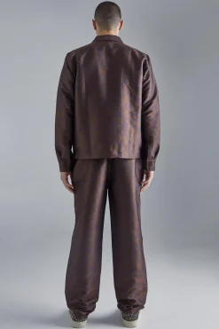 boohooMAN Marl Fabric Interest Straight Trouser | UK| Sets & Co-Ords