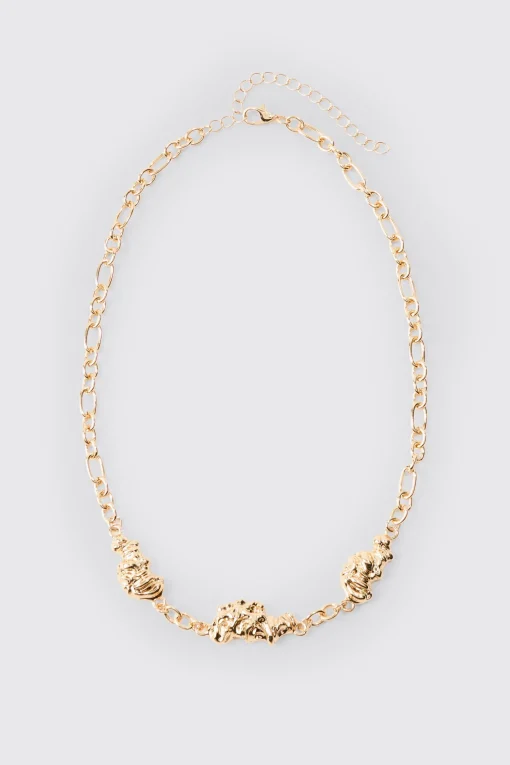 boohooMAN Melted Chain Detial Necklace In | UK| Jewellery & Watches