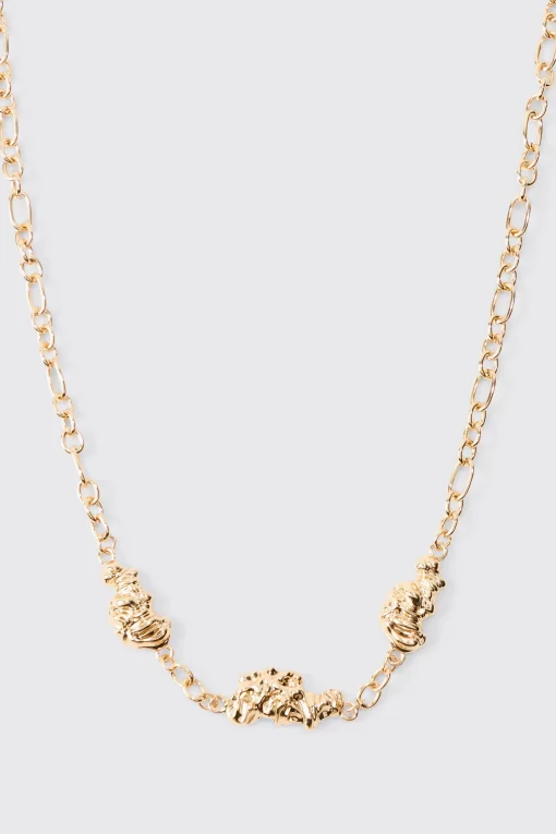 boohooMAN Melted Chain Detial Necklace In | UK| Jewellery & Watches