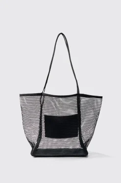 boohooMAN Mesh Shopper Tote | UK| Bags & Wallets