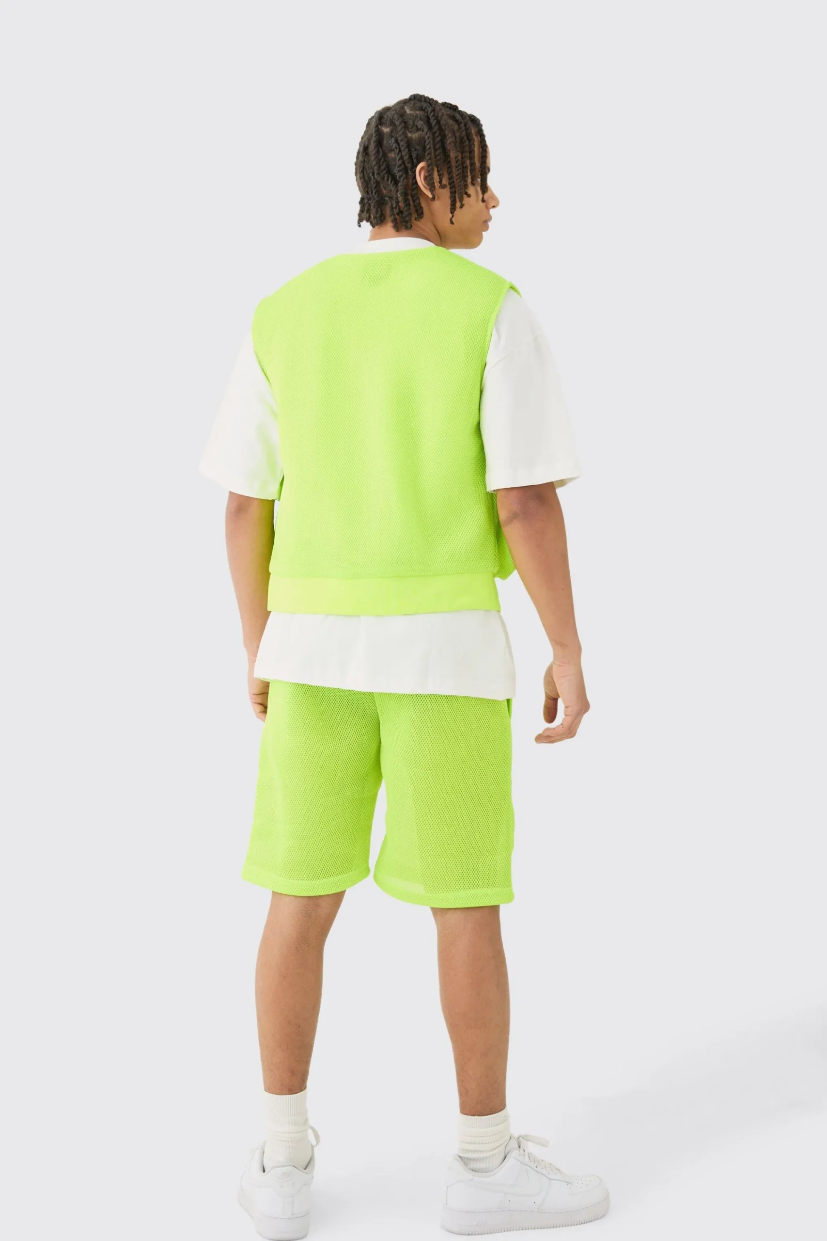 boohooMAN Mesh Vest & Short Set | UK| Sets & Co-Ords