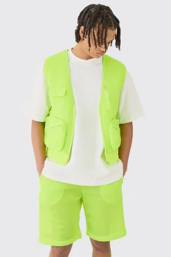 boohooMAN Mesh Vest & Short Set | UK| Sets & Co-Ords