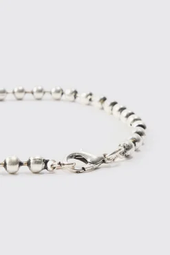 boohooMAN Metal Bead Necklace & Bracelet 2 Pack In | UK| Jewellery & Watches