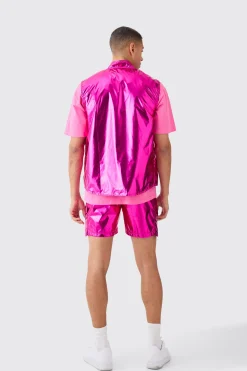 boohooMAN Metallic Vest And Cargo Short Set | UK| Sets & Co-Ords