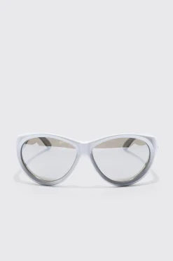boohooMAN Mirror Lens Racer Sunglasses | UK| Sunglasses