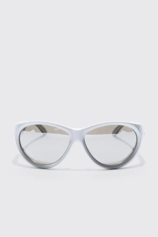 boohooMAN Mirror Lens Racer Sunglasses | UK| Sunglasses