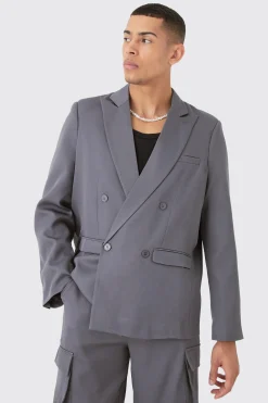 boohooMAN Mix & Match Oversized Double Breasted Blazer | UK| Suits & Tailoring