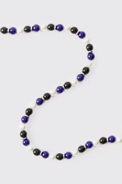 boohooMAN Mixed Bead And Pearl Necklace | UK| Jewellery & Watches