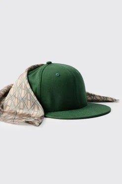 boohooMAN Monogram Scarf Snapback Cap | UK| Hats & Caps