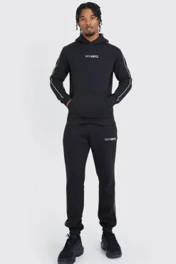boohooMAN Muscle Fit Ofcl Man Hooded Tracksuit | UK| Tracksuits