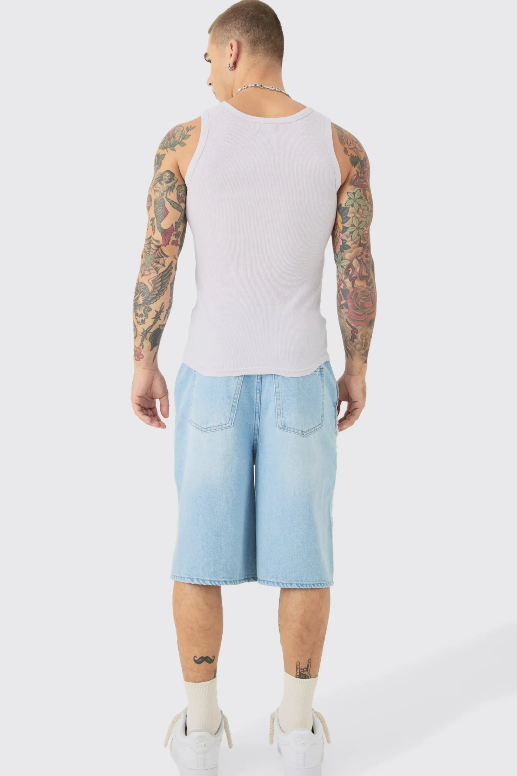 Muscle Fit Ribbed Vest | UK^boohooMAN Outlet