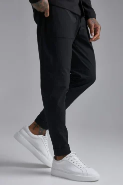 boohooMAN Nylon Technical Trouser | UK| Trousers|Sets & Co-Ords