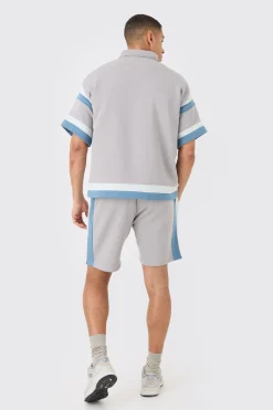 boohooMAN OFCL Baseball Shirt And Shorts Set | UK| Sets & Co-Ords|Tracksuits