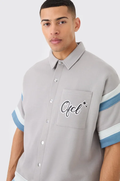 boohooMAN OFCL Baseball Shirt And Shorts Set | UK| Sets & Co-Ords|Tracksuits