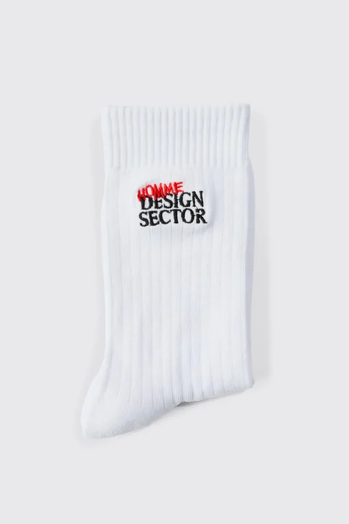 boohooMAN OFCL Man Embroidered Sports Socks | UK| Underwear & Socks|Underwear & Socks