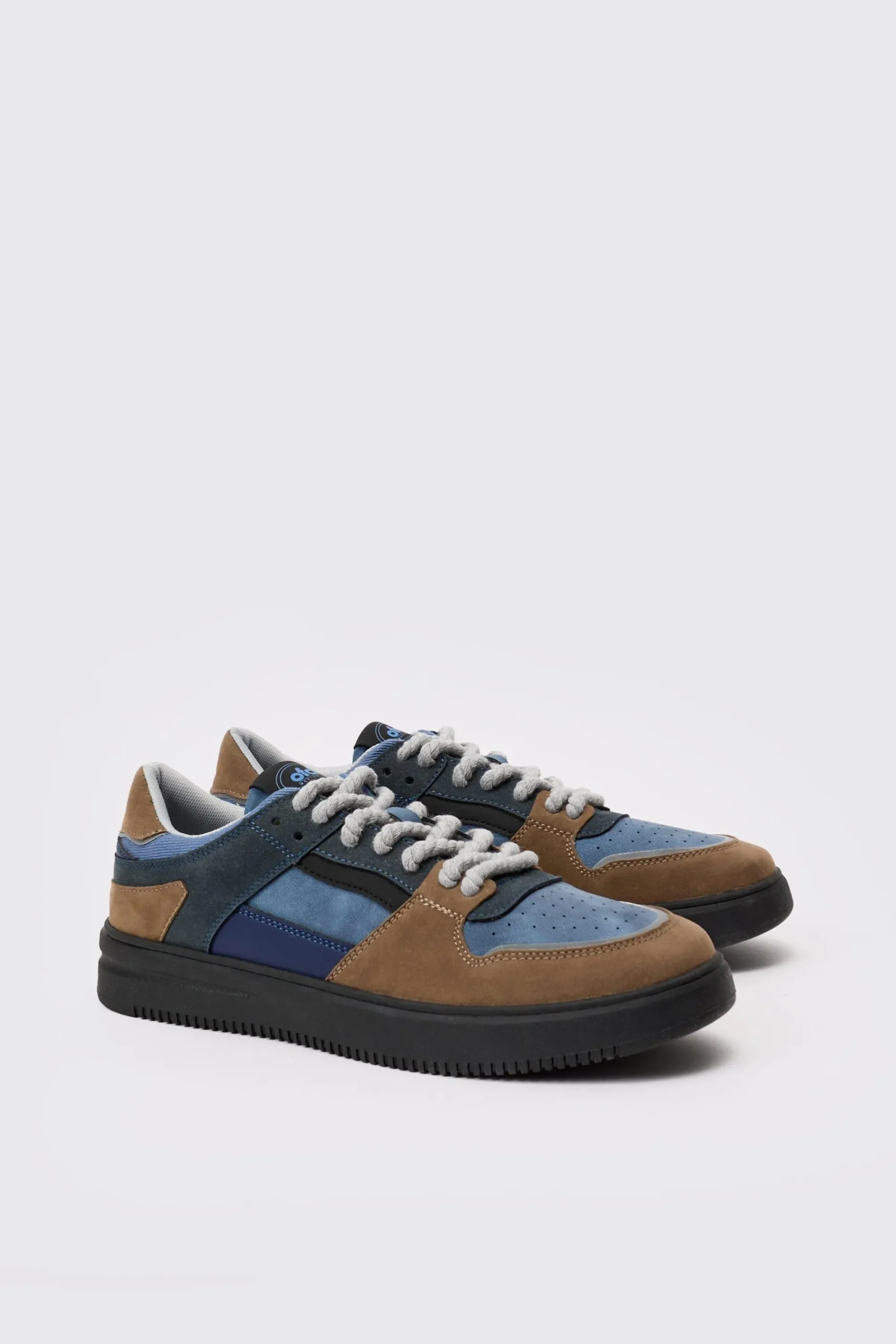 boohooMAN Ofcl Tab Chunky Rope Lace Trainers In | UK| Trainers & Hi-Tops