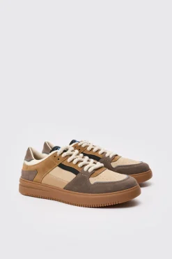 boohooMAN Ofcl Tab Chunky Rope Lace Trainers In | UK| Trainers & Hi-Tops